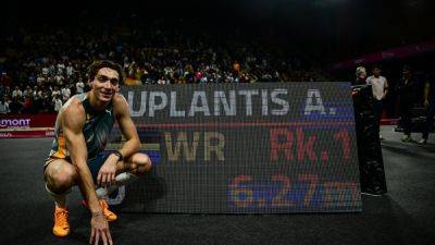 Armand Duplantis - Armand Duplantis breaks world pole vault record for 11th time - rte.ie - Sweden - France - county Clermont