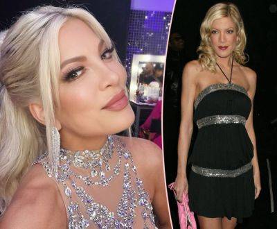Tori Spelling Reveals She Had A Threesome On Beverly Hills, 90210 Set -- But She'll Never Do It Again! - perezhilton.com - county Long