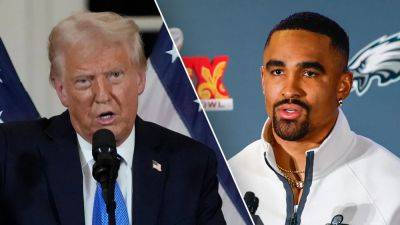 Travis Kelce - Donald Trump - Barack Obama - Eagles' Jalen Hurts responds to Trump attending Super Bowl LIX: 'He's welcome to do what he wants' - foxnews.com - county Eagle