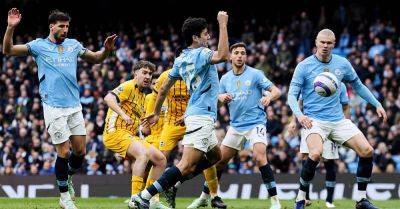 Manchester City pegged back twice to draw with Brighton