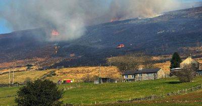 LIVE: Smoke seen for miles after moorland fire breaks out in Stalybridge - updates