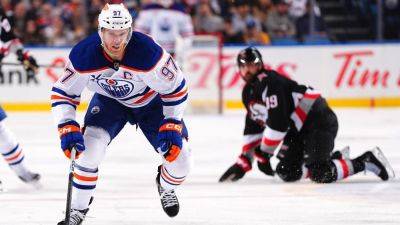 Josh Morrissey - Connor Macdavid - Leon Draisaitl - Zach Hyman - Oilers' Connor McDavid ruled out vs. Kraken, to have MRI - ESPN - espn.com