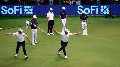 Xander Schauffele - Patrick Cantlay - Justin Thomas - Billy Horschel - Matt Fitzpatrick - Lucas Glover - Billy Horschel's clutch putt lifts Atlanta Drive to TGL title - ESPN - espn.com - New York - county Garden - county Palm Beach