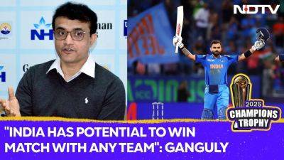 Champions Trophy: Sourav Ganguly Praises Team India's Strength After Win Against New Zealand