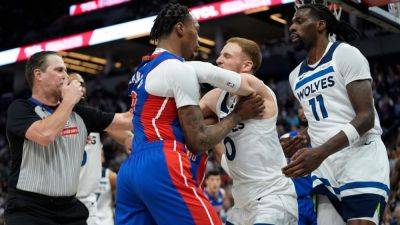 5 players, 2 coaches ejected after Pistons-Wolves skirmish - ESPN