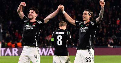 Paris St Germain - Aston Villa - Mikel Arteta - Michael Oliver - Martin Odegaard - Marco Asensio - Leandro Trossard - Noa Lang - Leon Bailey - Mikel Merino - Arne Slot - Riccardo Calafiori - Ethan Nwaneri - Wednesday’s briefing: Arsenal hit seven as Aston Villa also win in Europe - breakingnews.ie - Belgium - county Oliver - Liverpool