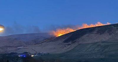 LIVE: Huge fire breaks out on Greater Manchester moorland with smoke seen for miles - latest updates