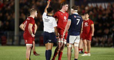 Wales U20s fall short in Scotland after two red cards put an end to title hopes