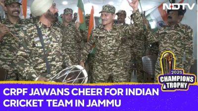 ICC Champions Trophy 2025 Final | CRPF Jawans Cheer For Indian Cricket Team In Jammu - sports.ndtv.com - New Zealand - India