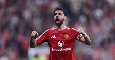 Bruno Fernandes - David Raya - David De-Gea - Roy Keane - Bryan Robson - Matt Busby Player - Staff member's reaction to Bruno Fernandes goal vs Arsenal sums up Manchester United's captain - manchestereveningnews.co.uk