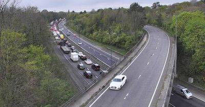 Driver hospitalised after car 'driven off interchange'