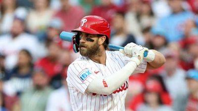 Philadelphia Phillies - Emilee Chinn - Bryce Harper - Bryce Harper finds out baby's gender with custom bat given by teammate - foxnews.com - county Day - San Francisco - state Pennsylvania - state Colorado - county Rich