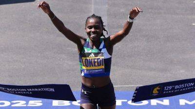 Kenya's Sharon Lokedi breaks Boston Marathon course record - ESPN