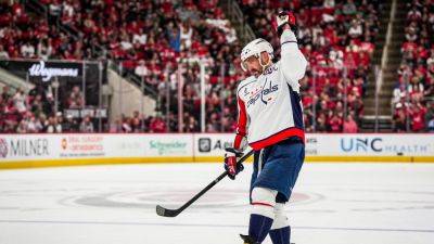 Carolina Hurricanes - Alex Ovechkin - Frederik Andersen - Wayne Gretzky - Capitals' Alex Ovechkin step closer to record after goal 892 - ESPN - espn.com - Russia - Washington - state North Carolina