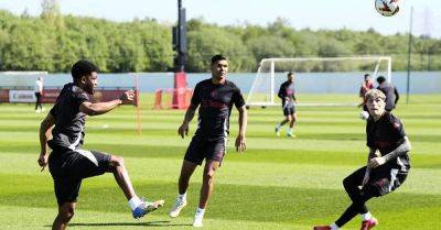 Matthijs De-Ligt - Man Utd - Amad Diallo - Athletic Bilbao - Amad Diallo and Matthijs de Ligt train as Man United prepare to travel to Bilbao - breakingnews.ie