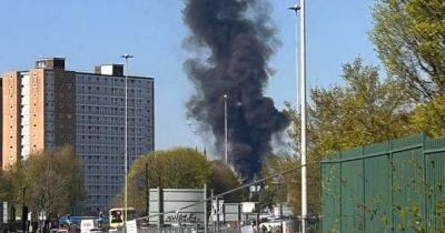 LIVE: Fire breaks out with smoke seen for miles across Greater Manchester - updates