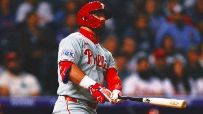 Philadelphia Phillies - Bryce Harper - Kyle Schwarber - Alec Bohm - Kyle Schwarber hits no-doubt 466-foot blast for milestone 300th home run - foxnews.com - state Colorado