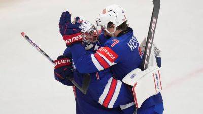 Elias Lindholm - Jacob Markstrom - William Nylander - Conor Garland - U.S. routs Sweden to reach final at ice hockey worlds - ESPN - espn.com - Sweden - Denmark - Switzerland - Usa - state Indiana