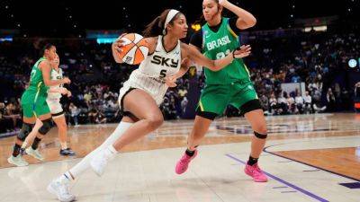 Hailey Van-Lith - Kim Mulkey - Kamilla Cardoso - Courtney Vandersloot - Angel Reese - Ariel Atkins - Angel Reese has double-double in Sky exhibition vs. Brazil at LSU - ESPN - espn.com - Brazil - state Louisiana - state Maryland