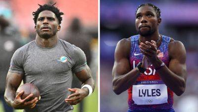 Paris Olympics - Mike Macdaniel - Noah Lyles - Tyreek Hill Is Still Talking About Racing Noah Lyles & Mike McDaniel Could Not Be Less Interested - foxnews.com - Los Angeles - state California