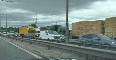 M60 traffic LIVE with long delays after lanes stopped due to 'obstruction'