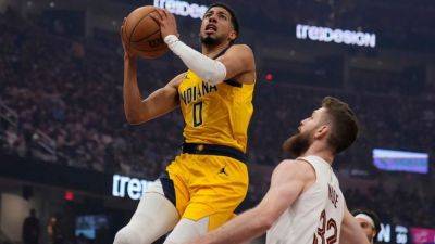 Michael Jordan - Max Strus - Pascal Siakam - Tyrese Haliburton - Donovan Mitchell - Andrew Nembhard - Evan Mobley - Pacers bury top-seeded Cavaliers in 3s to take Game 1 - ESPN - espn.com - county Cleveland - Jordan - state Indiana - county Cavalier