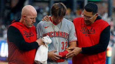 Matt Olson - Terry Francona - Reds rookie Tyler Callihan breaks arm crashing into wall while trying to make diving catch - foxnews.com