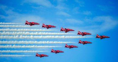 Red Arrows LIVE as jets to fly over Lancashire and North West - latest updates - manchestereveningnews.co.uk - Ireland - county Suffolk