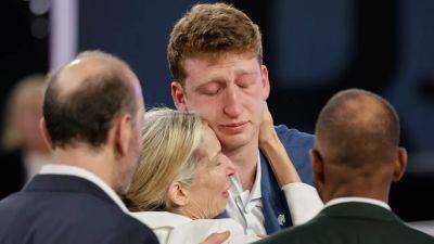 Adam Silver - Nets first-round pick Danny Wolf politely corrects mom in TV interview after harmless flub - foxnews.com - Germany - New York - county Dallas - county Maverick - state Michigan