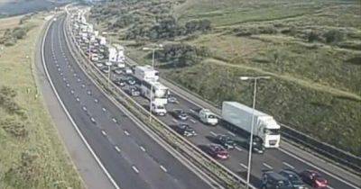 LIVE: All traffic STOPPED on M62 amid vehicle fire - latest updates