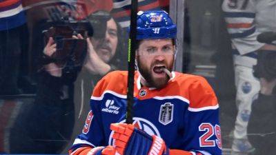 Sam Bennett - Connor Macdavid - Leon Draisaitl - Corey Perry - Sergei Bobrovsky - Oilers draw first blood in Stanley Cup Final rematch with 4-3 overtime victory against Panthers - foxnews.com - county Perry - county Stanley - county Nelson
