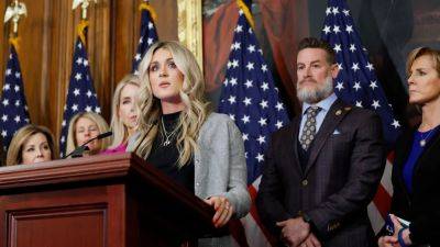 Riley Gaines, activist athletes call for prosecution against officials letting males in women's sports