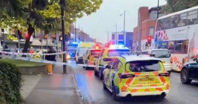 LIVE: Cordon in place and road closed after car hits bus stop and building - manchestereveningnews.co.uk - county Garden - county Lane