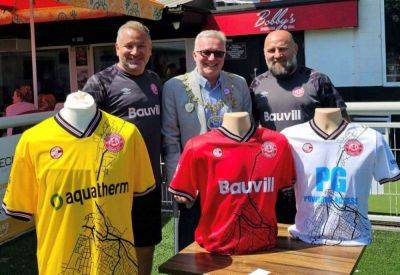 Chatham Town play Faversham Town in a friendly after weekend win against Coventry City during their community day event at the Bauvill Stadium