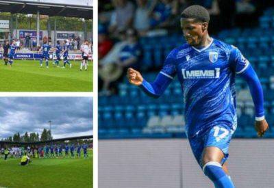 Gareth Ainsworth - Bradley Dack - Conor Masterson - Luke Cawdell - Ebbsfleet United - Sam Gale - Joe Gbode - Jack Nolan - Medway Sport - Dartford 0 Gillingham 2 - Pre-season friendly from Princes Park - kentonline.co.uk