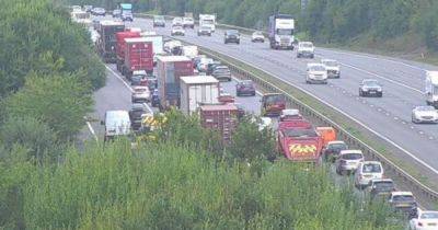 M4 delays as obstruction causes tailbacks - live updates