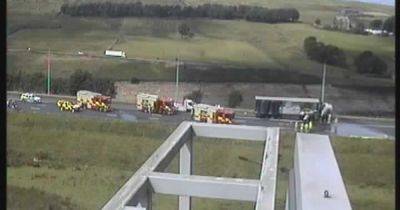 LIVE: TWO hour delays on M62 after major lorry fire causes huge spillage - updates