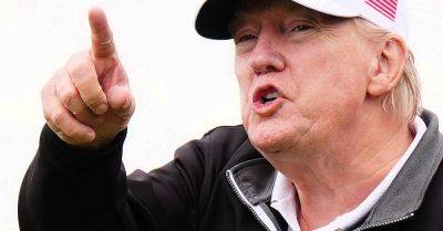 Trump opens his new Scottish golf course before return to US to ‘put out fires’