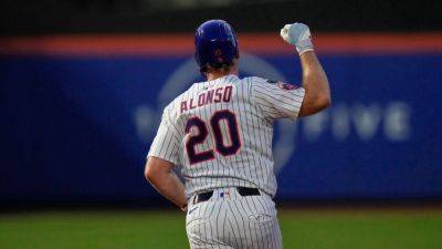 Brandon Nimmo - Pete Alonso - Steve Cohen - Jeff Macneil - Carlos Mendoza - Alonso passes Strawberry as Mets' new career home run leader - ESPN - espn.com - New York