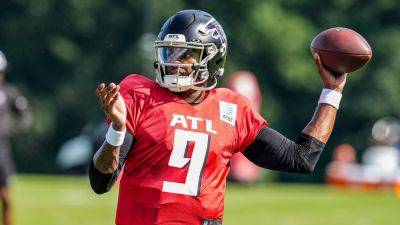 Drake London - Williams - Michael Penix-Junior - Falcons' Michael Penix Jr. involved in practice fight vs. Titans - ESPN - espn.com - state Tennessee - state Georgia - county Branch