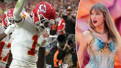 Josh Allen - Travis Kelce - Jason Kelce - Jared Goff - Charlie Riedel - Taylor Swift reveals she screamed about Chiefs drafting Xavier Worthy after she became football 'obsessed' - foxnews.com - county Eagle - state Missouri