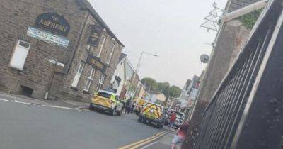 Police issue statement over Merthyr Tydfil 'stabbing' that saw road closed