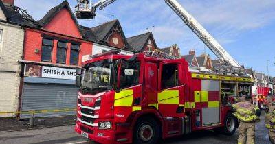 Live updates as emergency services at the scene of a fire on busy Newport road