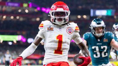 Travis Kelce - Jason Kelce - Mark J.Rebilas - Johnny Manziel - Chiefs' Xavier Worthy reacts after Taylor Swift reveals how excited she was team drafted him - foxnews.com - county Eagle - state Texas - county Taylor - county Swift