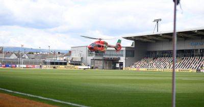 Live updates as two air ambulances land on football pitch ahead of League Two game