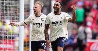 West Ham move off the foot of the Premier League with win at Nottingham Forest
