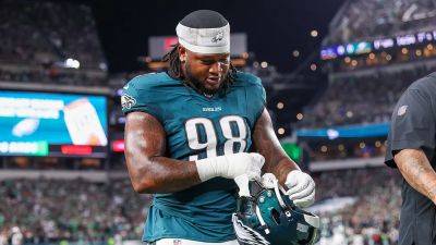 Dallas Cowboys - Matt Slocum - Jalen Carter - NFL fines Eagles’ Jalen Carter, no further suspension after spitting incident against Cowboys - foxnews.com - county Eagle - state Pennsylvania