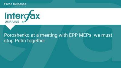 Poroshenko at a meeting with EPP MEPs: we must stop Putin together