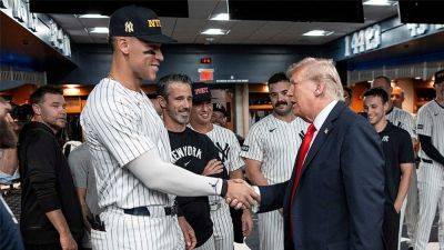 Donald Trump - Red Sox - Alex Brandon - Aaron Judge passes Joe DiMaggio on Yankees all-time home run list, after meeting with Trump - foxnews.com - New York