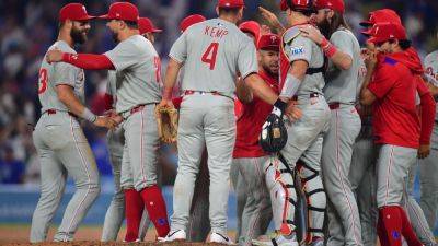 Philadelphia Phillies - Bryce Harper - Kyle Schwarber - Alec Bohm - Rob Thomson - Phillies beat Dodgers, wrap up 2nd straight NL East title - ESPN - espn.com - New York - Los Angeles - state Arizona - county Wilson - county Turner - county Weston - county Harper